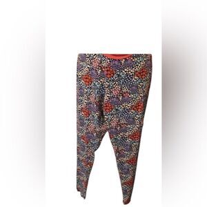 No boundaries szXXL Flower leggings yoga pant Blue yellow orange lavender white